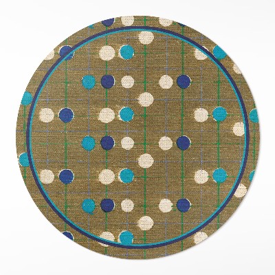 Kerek vinil szőnyeg Színes pontok szöveten