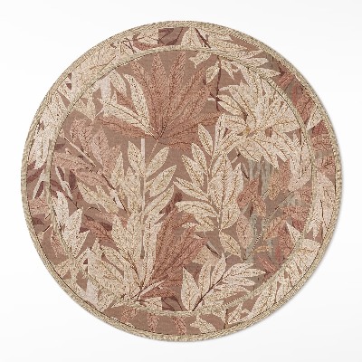Kerek műanyag szőnyeg Lombos boho vintage növényvilág