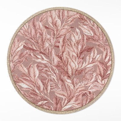 Kerek vinil szőnyeg Finom pasztell boho levelek