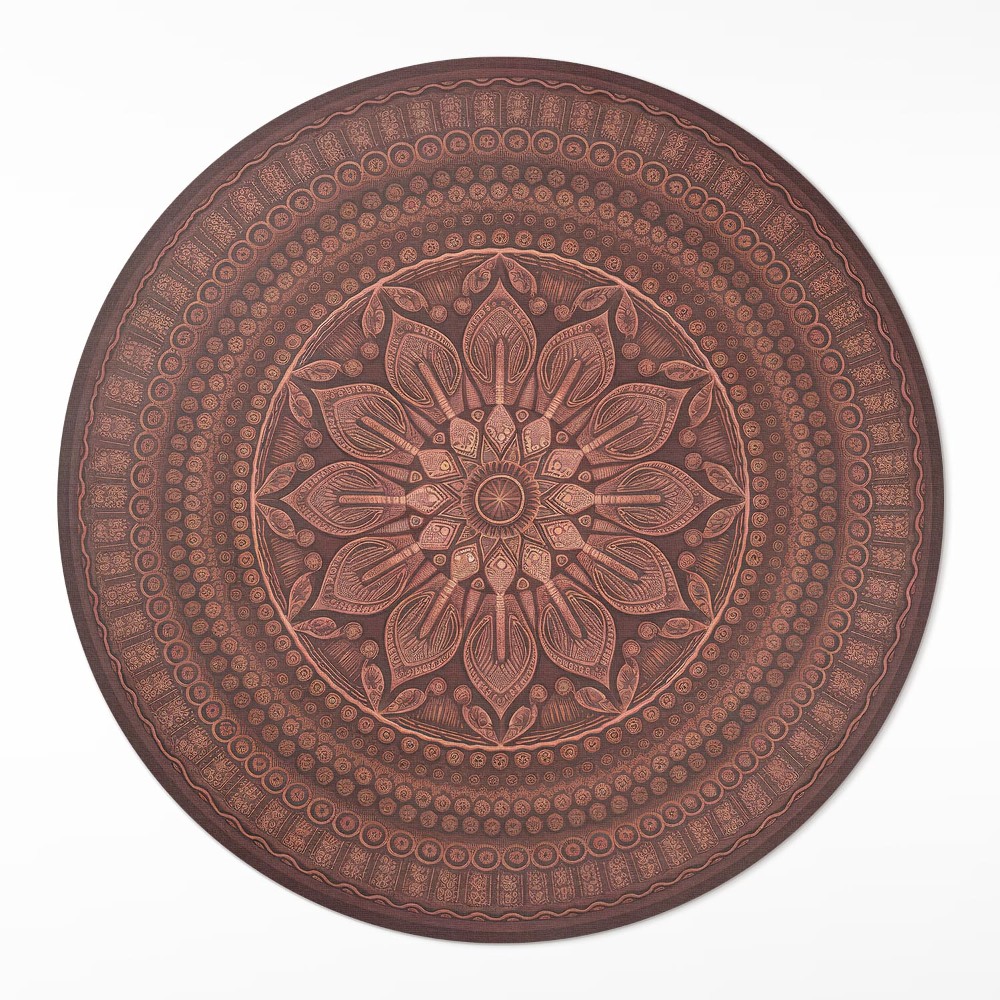 Kerek vinil szőnyeg Keleti mandala minta dekoratív boho