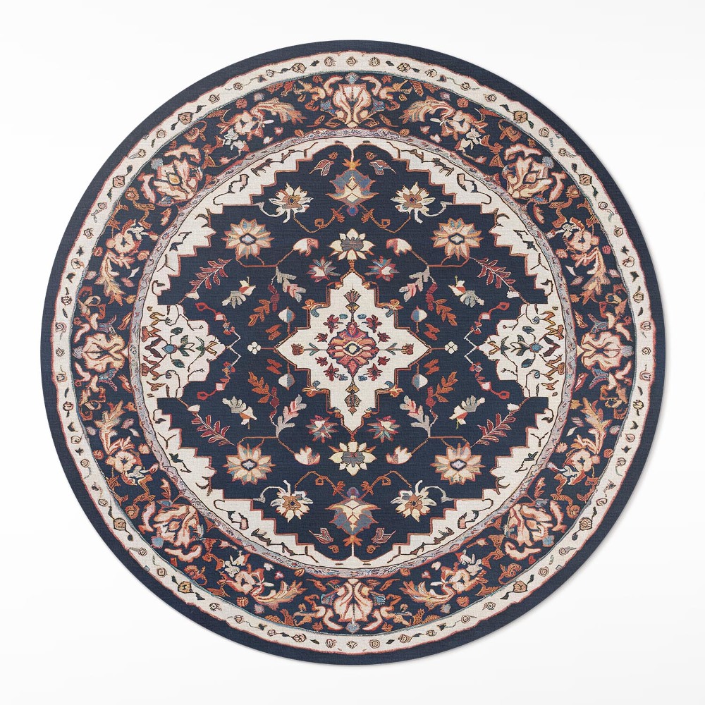 Kerek pvc szőnyeg Vintage dekoratív perzsa stílusú minta