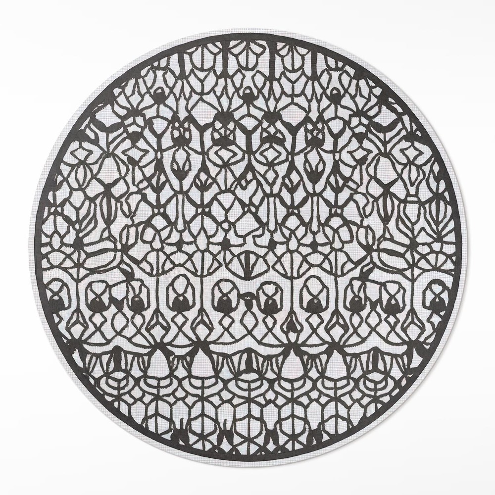 Kerek vinil szőnyeg Absztrakt mintás kompozíció