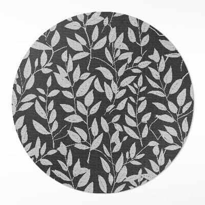 Kerek vinil szőnyeg Delikatne jasne gałązki, kontrast, boho