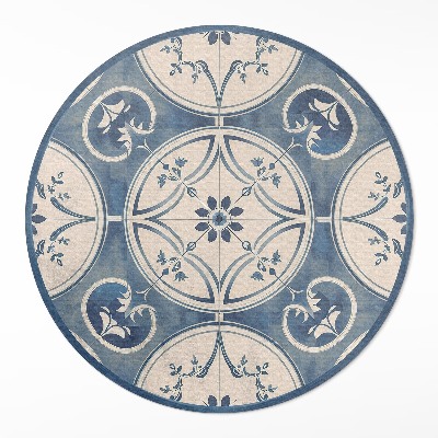 Kerek pvc szőnyeg dekoracyjne płytki z ornamentami vintage