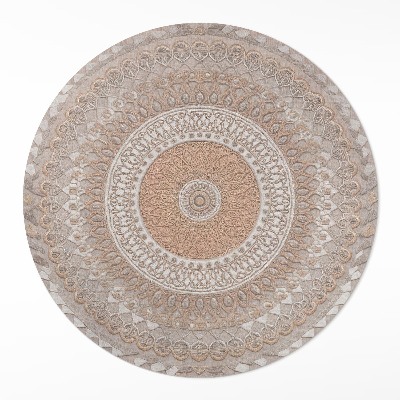 Kerek pvc szőnyeg Pleciona mandala, makatka ornament boho