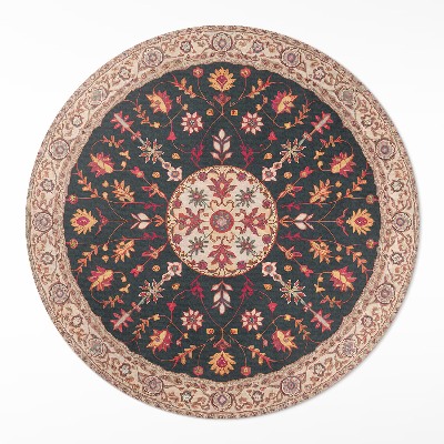 Kerek pvc szőnyeg Roślinny ornament wzór vintage perski