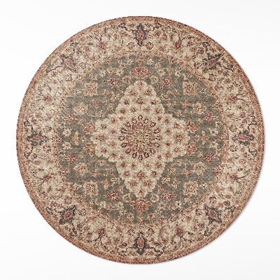 Kerek vinil szőnyeg Perskie motywy pełne bogactwa