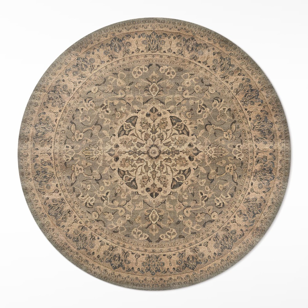 Kerek pvc szőnyeg Harmonia kolorów ziemi