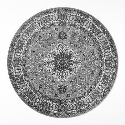 Kerek vinil szőnyeg Szara harmonia