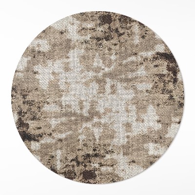 Kerek pvc szőnyeg Brązowe plamy vintage