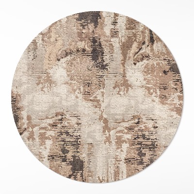 Kerek pvc szőnyeg Brązowa abstrakcja retro