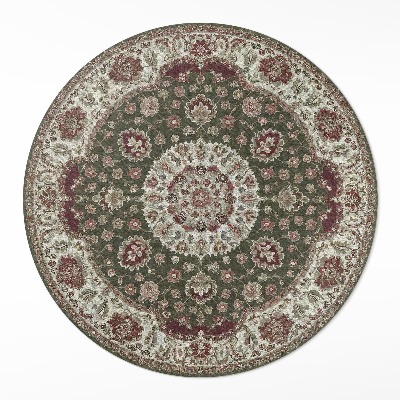 Kerek műanyag szőnyeg Perska zieleń mandali
