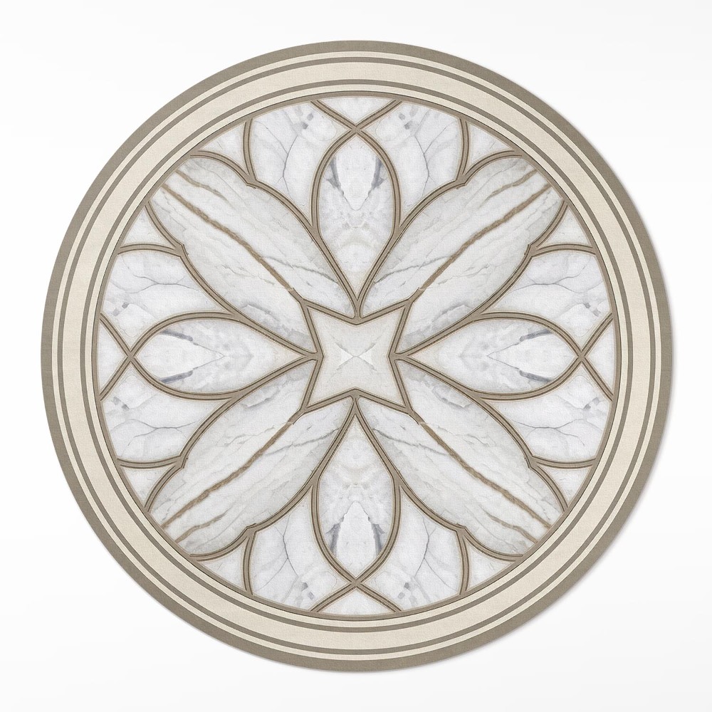 Kerek pvc szőnyeg Marmurowy witraż