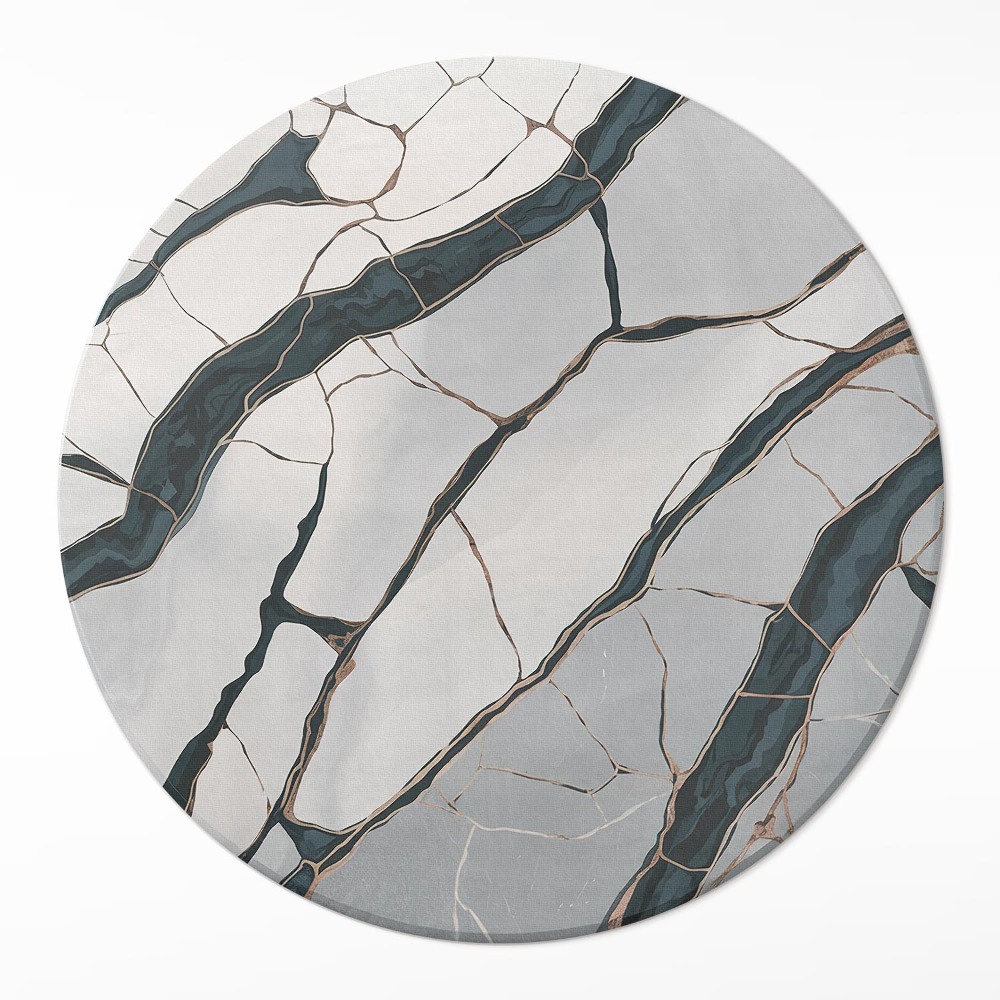 Kerek vinil szőnyeg Szara perfekcja kamienia