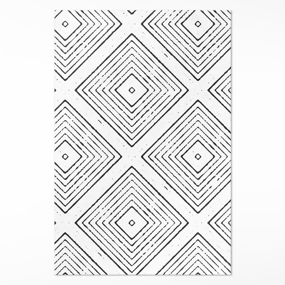 Pvc futószőnyeg Szabályos négyzetek boho minta