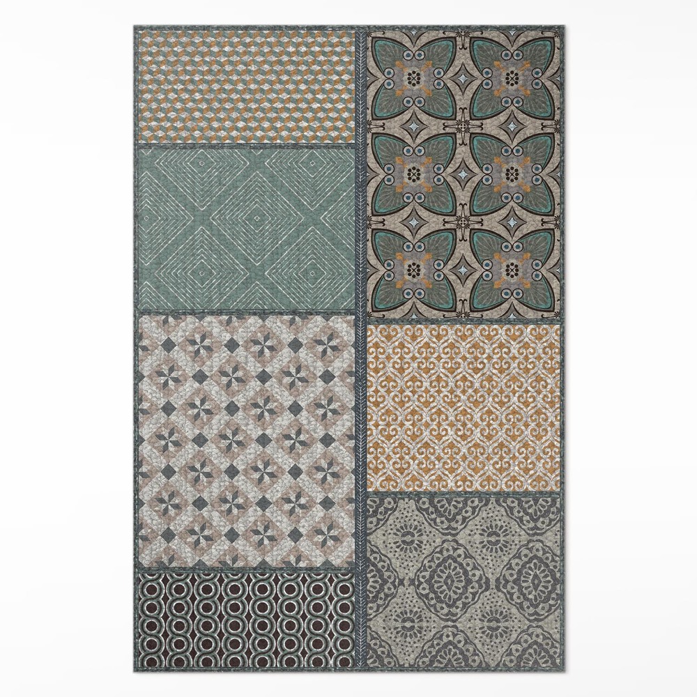 Műanyag szőnyeg Különböző textúrájú textilutánzat