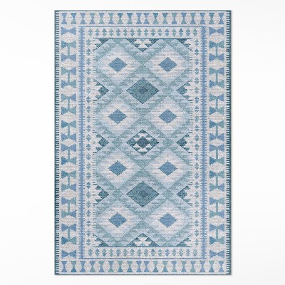 Pvc futószőnyeg Kék rombuszos szövetutánzat