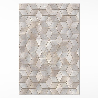 Pvc szőnyeg Kocka benyomás tér márvány