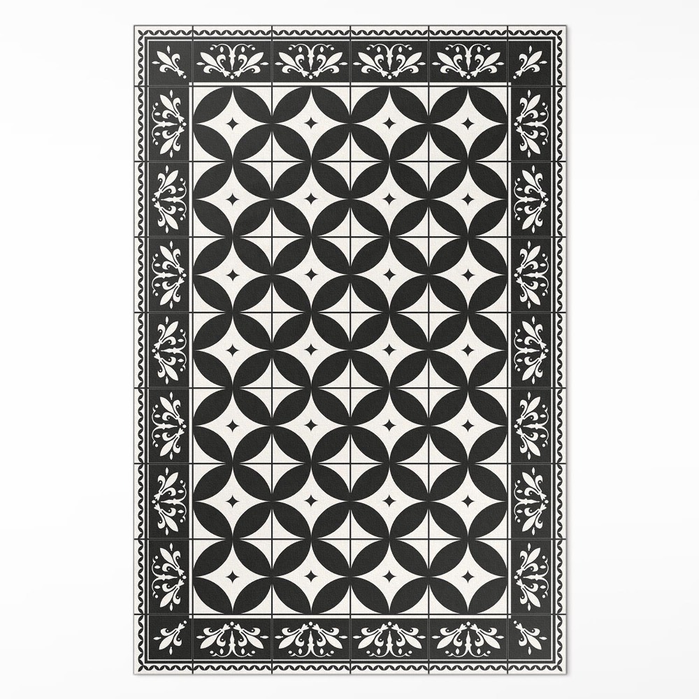 Mosható futószőnyeg Spanyol mozaik csempézett körök