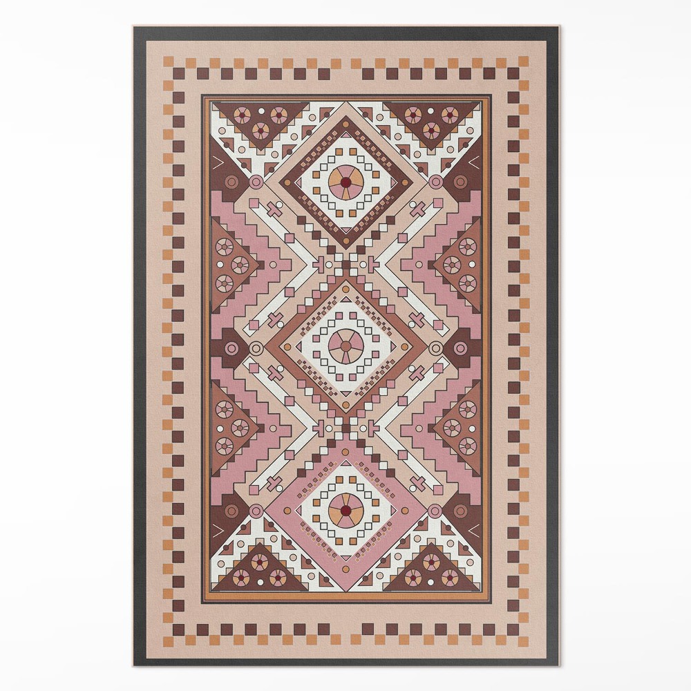 Mosható futószőnyeg Marokkói design geometriai dísz