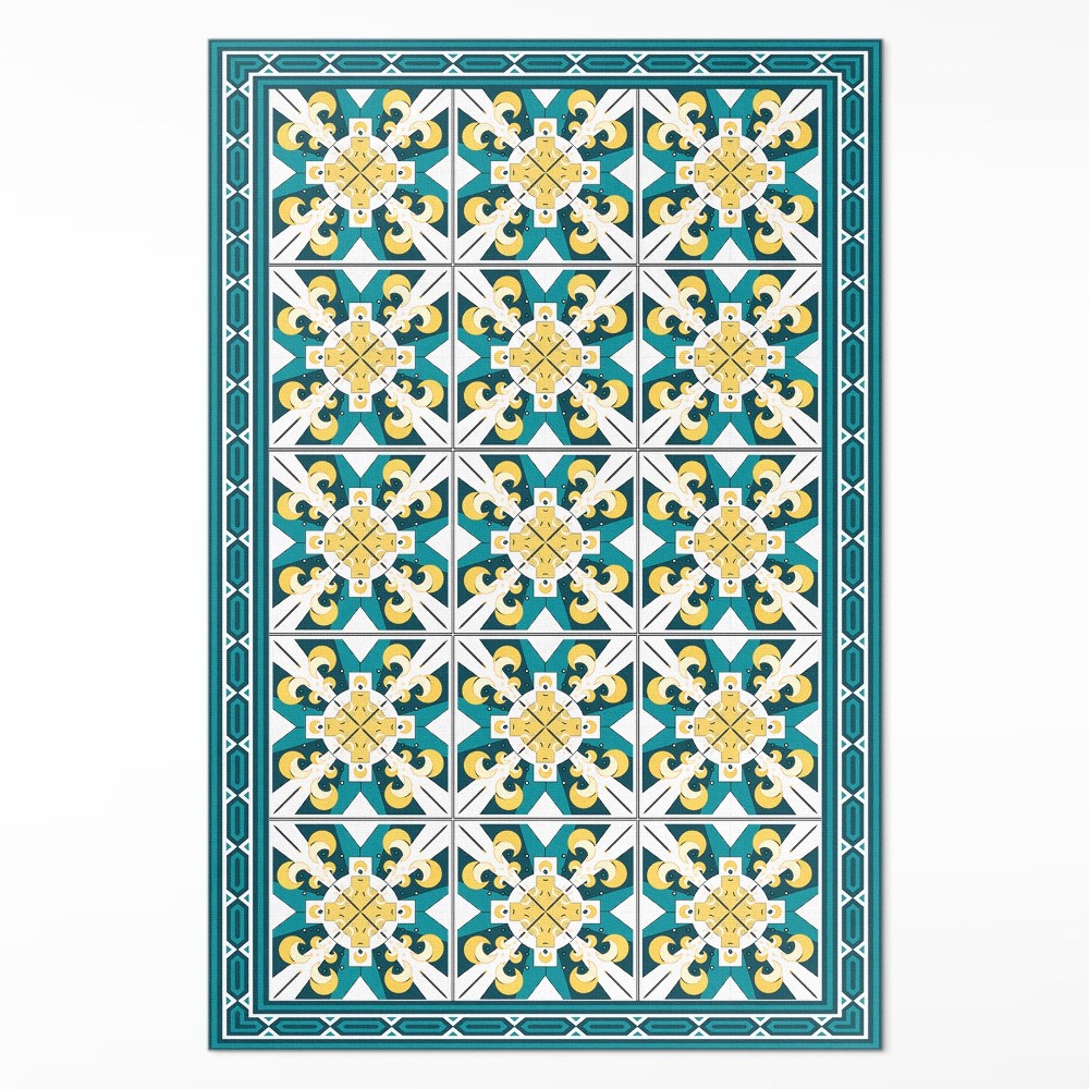 Műanyag szőnyeg Geometrikus rombusz színes csempe