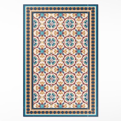 Műanyag szőnyeg Virágos geometrikus dekoratív csempe