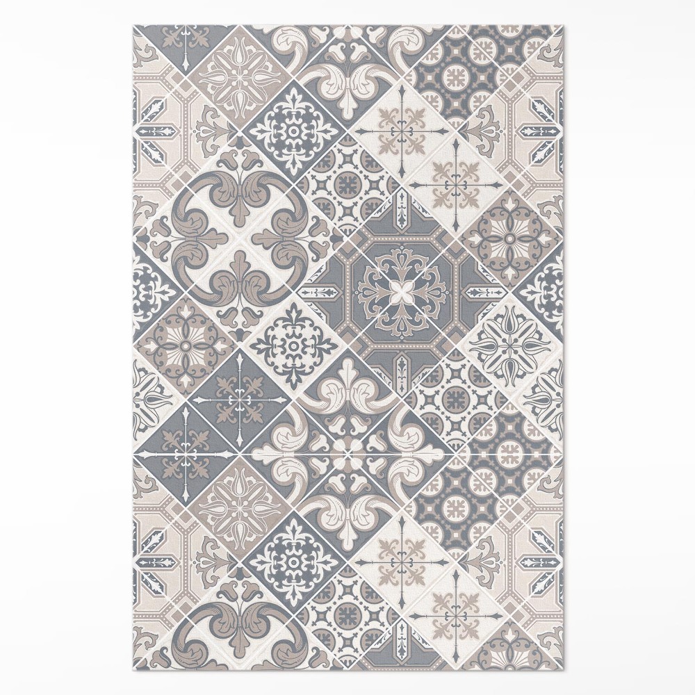 Pvc szőnyeg Katalán virágmintás mozaikcsempe