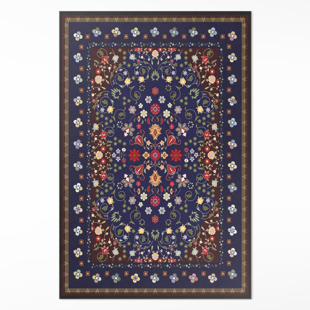 Pvc szőnyeg Gyönyörű kis virágok vintage virágos motívum