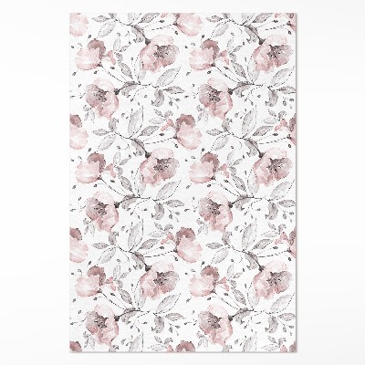 Pvc szőnyeg Gyönyörű festett virágok akvarell növények