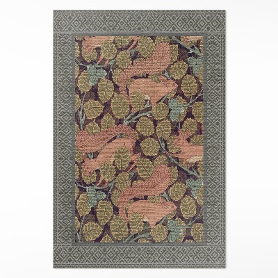 Pvc futószőnyeg Mókus és diófa levelek illusztráció