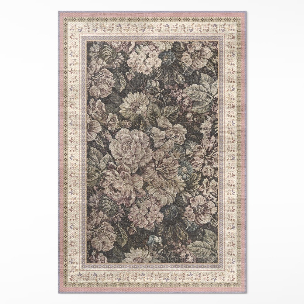 Pvc futószőnyeg Vintage virágok utánzat szövet