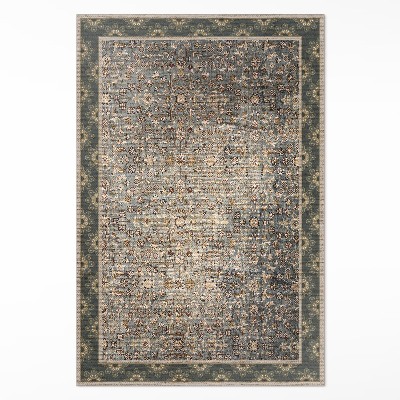 Mosható futószőnyeg Vintage virágos minta kopott textúra