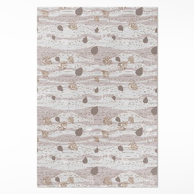 Mosható futószőnyeg Boho levelek a háttérben a hullámok illusztráció