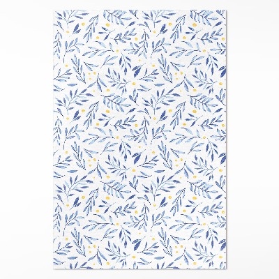 Műanyag szőnyeg Akvarell ágacskák levelek pöttyök boho