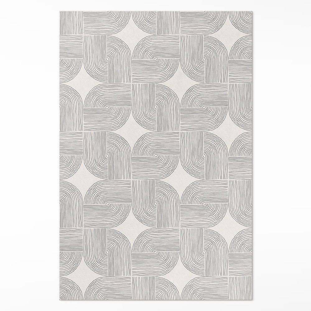 Pvc szőnyeg Lineáris kockás dekoratív minta vintage