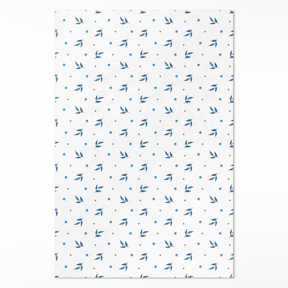 Pvc futószőnyeg Finom levelek és pöttyök akvarell boho