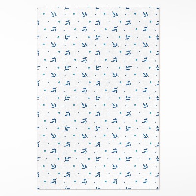 Pvc futószőnyeg Finom levelek és pöttyök akvarell boho