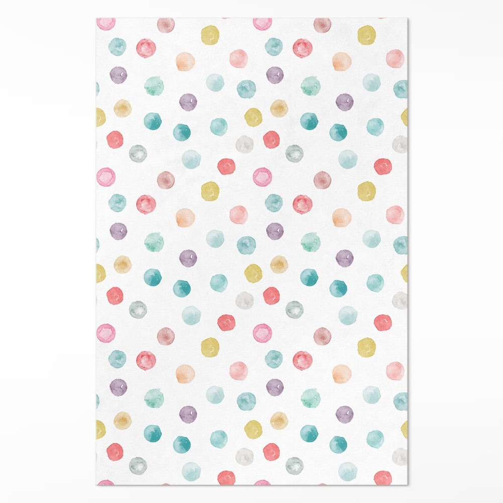 Pvc futószőnyeg Festett pöttyök akvarell boho