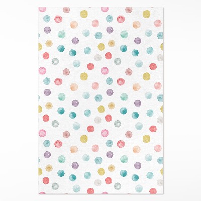 Pvc futószőnyeg Festett pöttyök akvarell boho