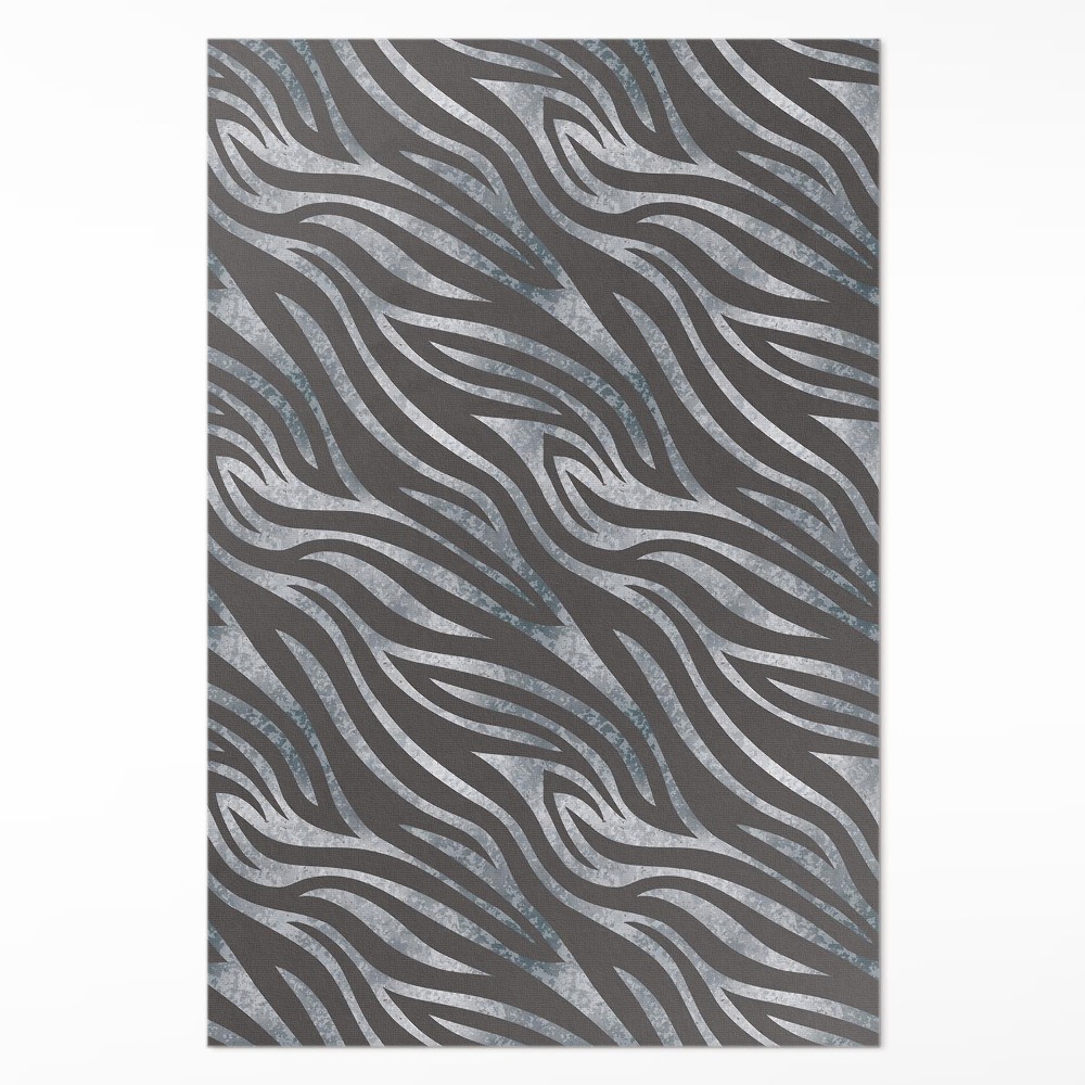 Mosható futószőnyeg Zebramintás szabálytalan csíkok