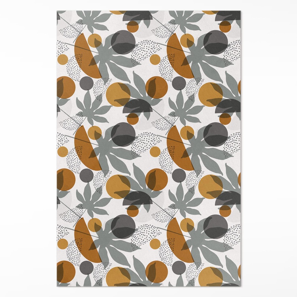 Pvc szőnyeg Boho levelek és formák illusztrációja