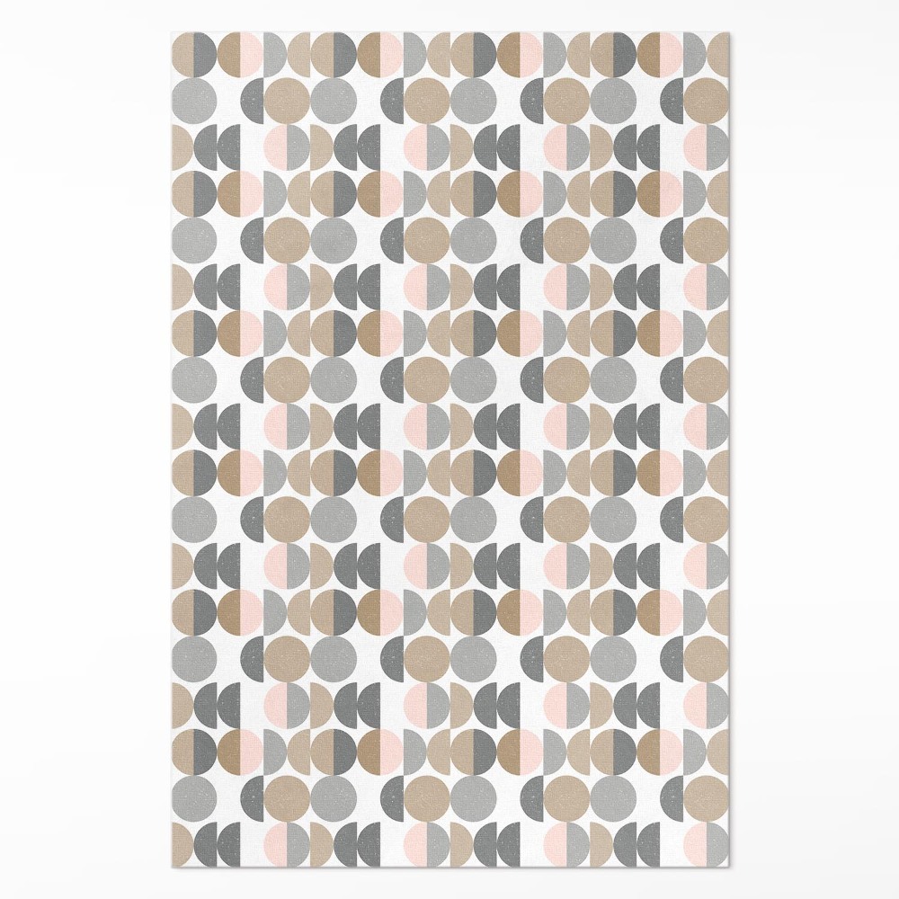 Műanyag szőnyeg Körök és félholdak geometrikus retro minta