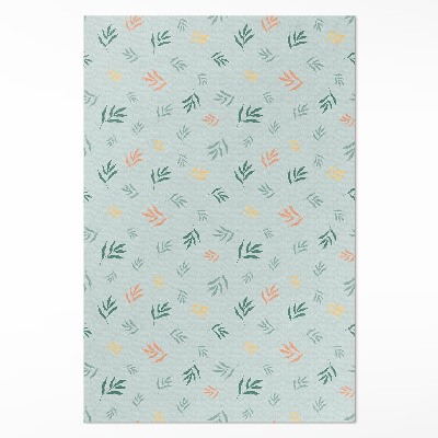 Mosható futószőnyeg Kis ágak boho virágos motívumok