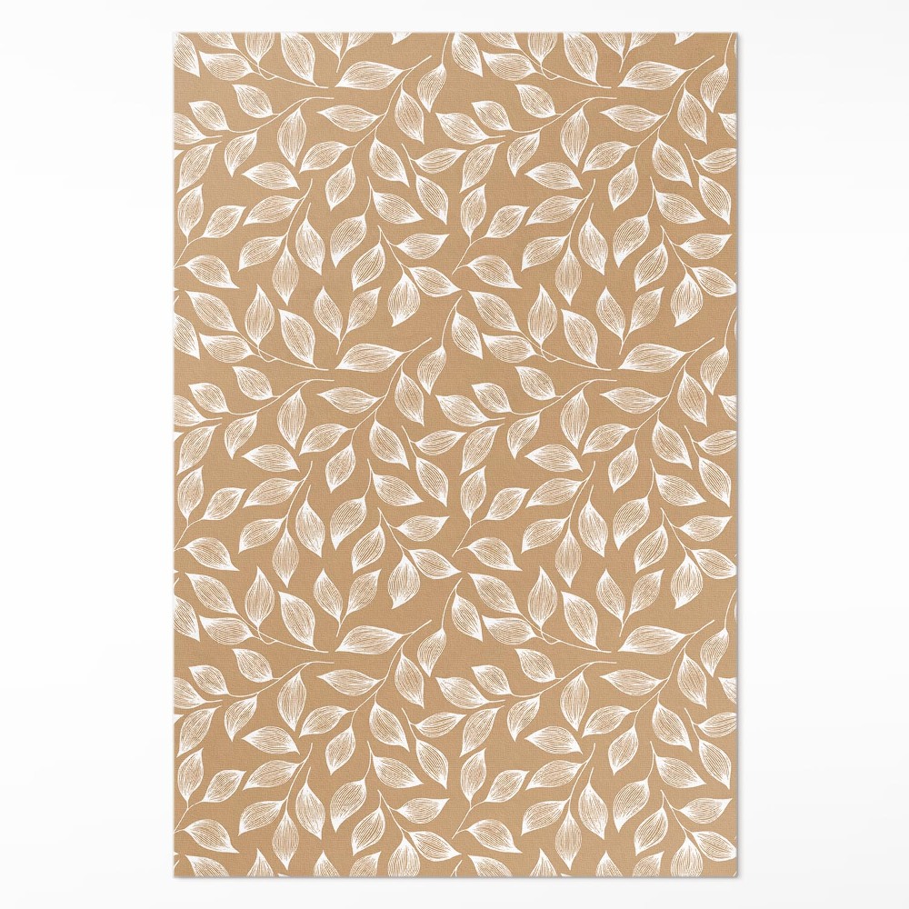 Műanyag szőnyeg Boho lineáris ágak levelekkel