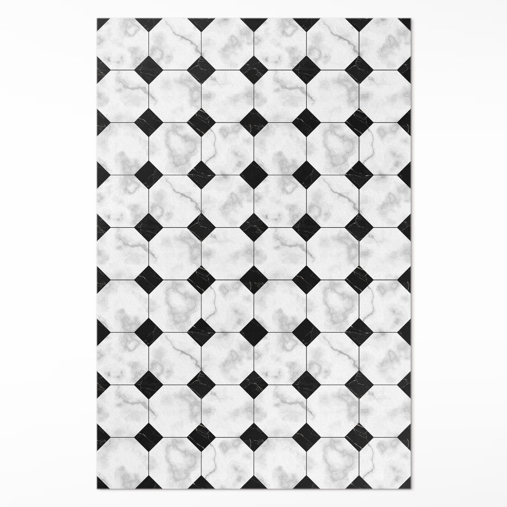 Mosható futószőnyeg Divatos márvány mintás csempe