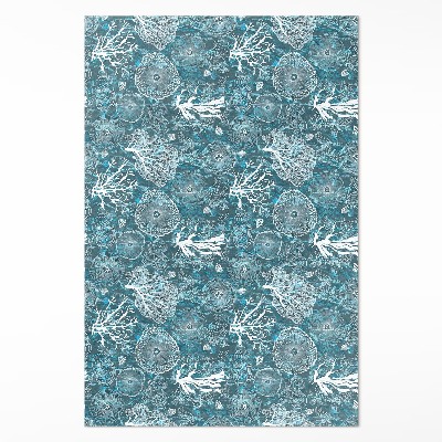 Műanyag szőnyeg A tengeri flóra és fauna által inspirált minta