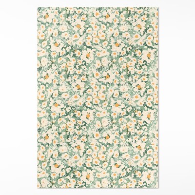 Műanyag szőnyeg Mező rét festett virágok absztrakt