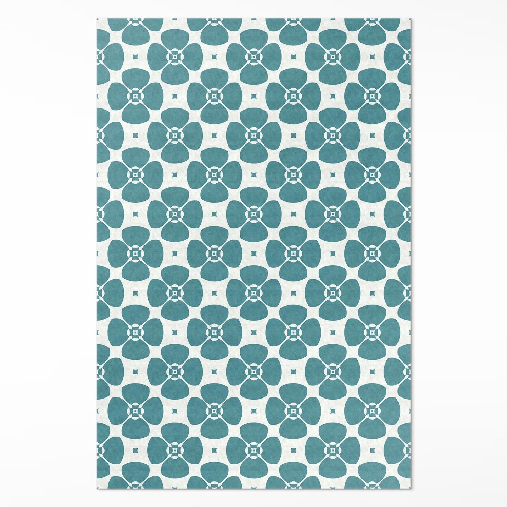 Pvc szőnyeg Virágos csempe minta