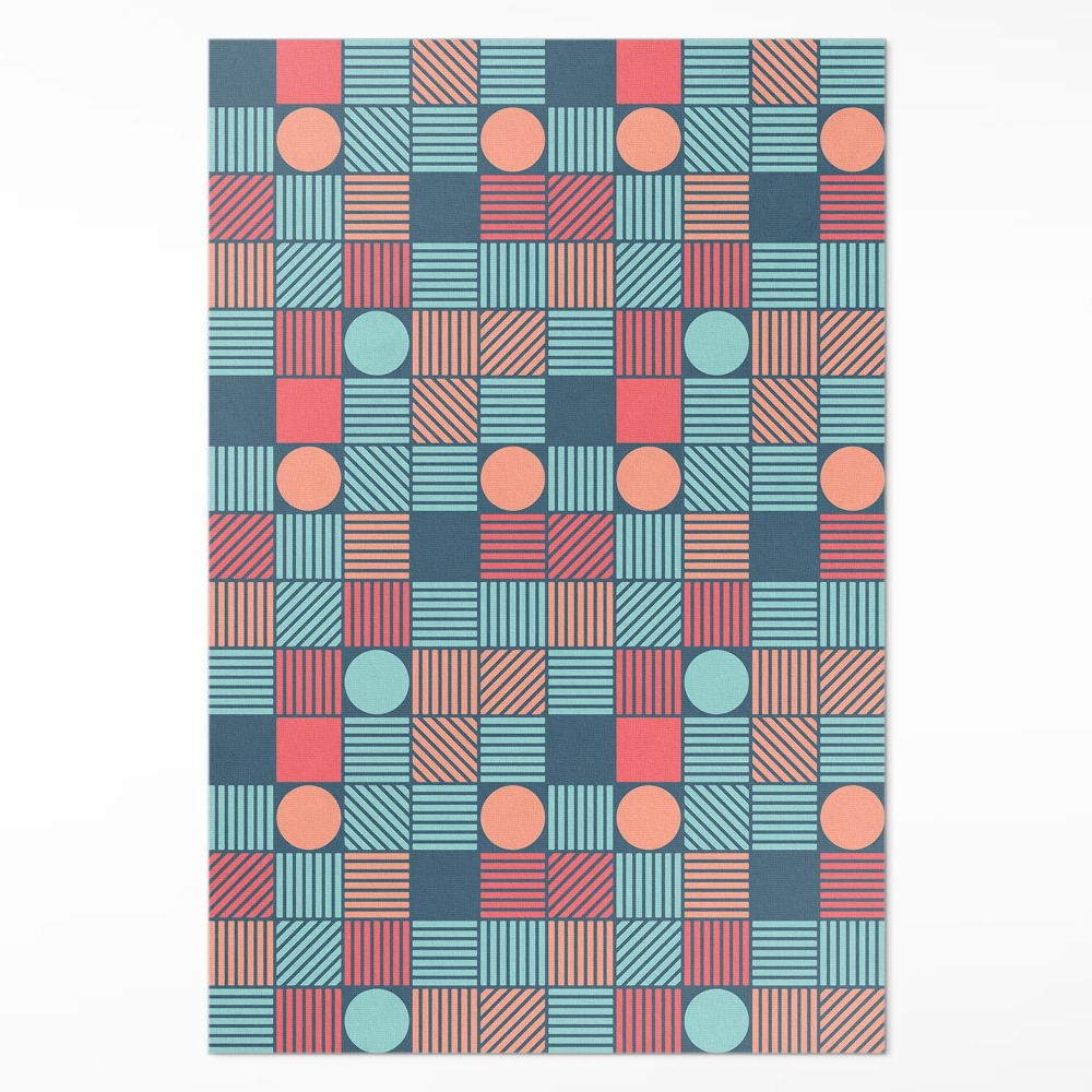 Műanyag szőnyeg Retro vintage geometriai minta