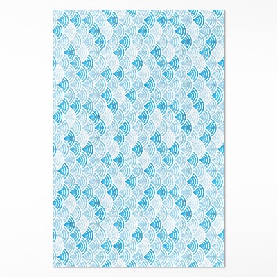 Műanyag szőnyeg Akvarell hullámok mintája ázsiai stílusban